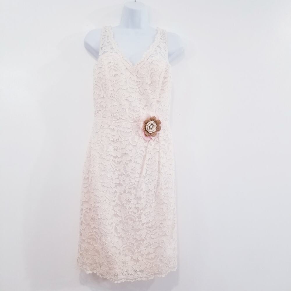 David's Bridal Pink Lace Dress